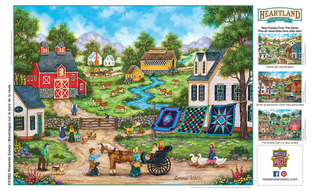 Puzzle Masterpieces:  550 Piece Heartland Collection - Roadside Gossip