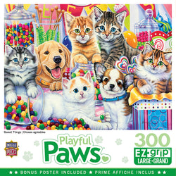 Puzzle Masterpieces:  300 piece EzGrip Playful Paws - Sweet Things