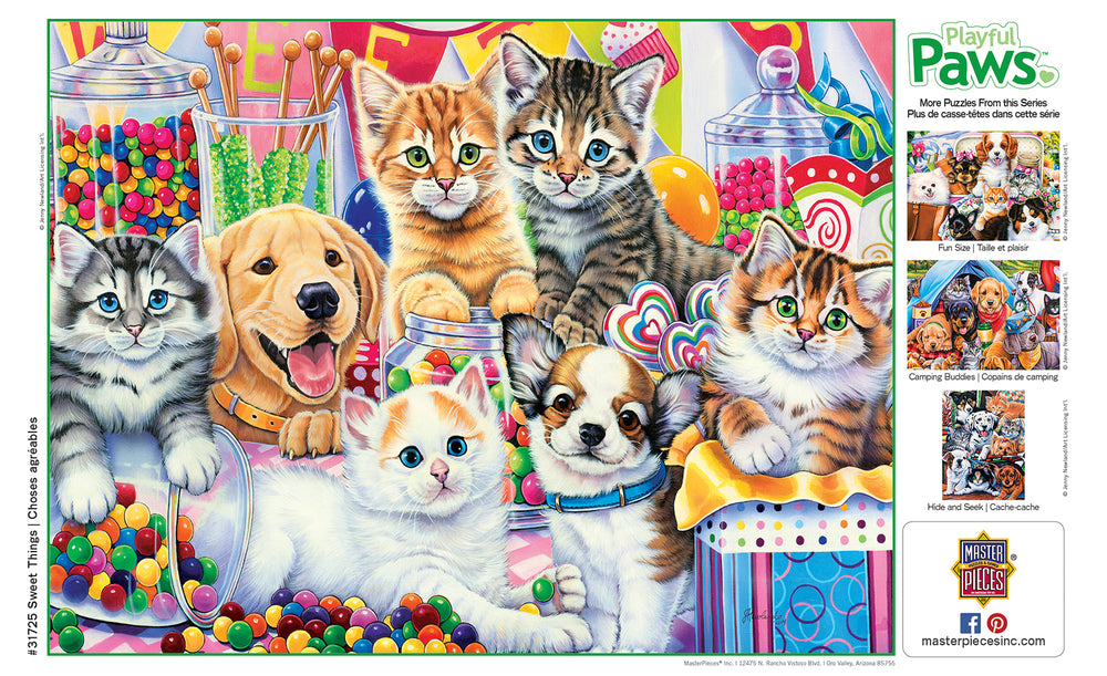 Puzzle Masterpieces:  300 piece EzGrip Playful Paws - Sweet Things