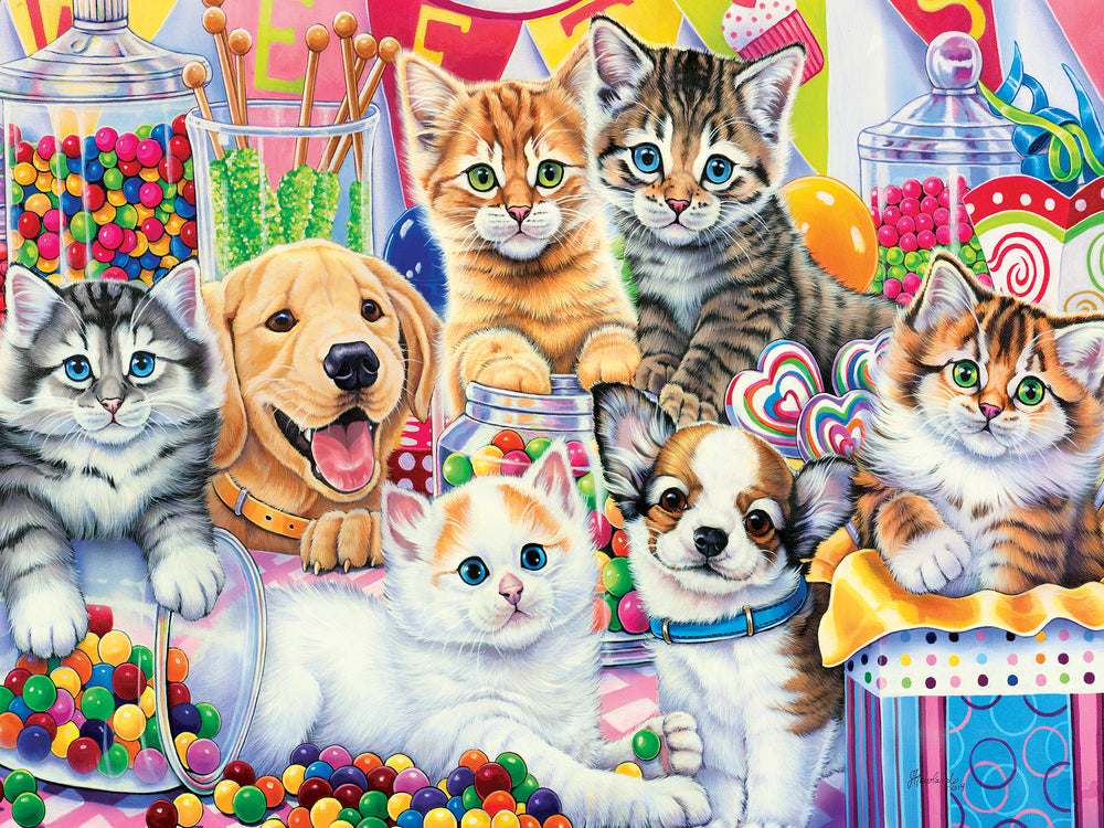 Puzzle Masterpieces:  300 piece EzGrip Playful Paws - Sweet Things