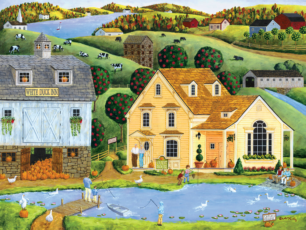 Puzzle Masterpieces:  300 piece EzGrip Town & Country - White Duck Inn