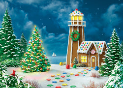 Puzzle Masterpieces:  500 Piece Glitter Holiday - Gingerbread Light