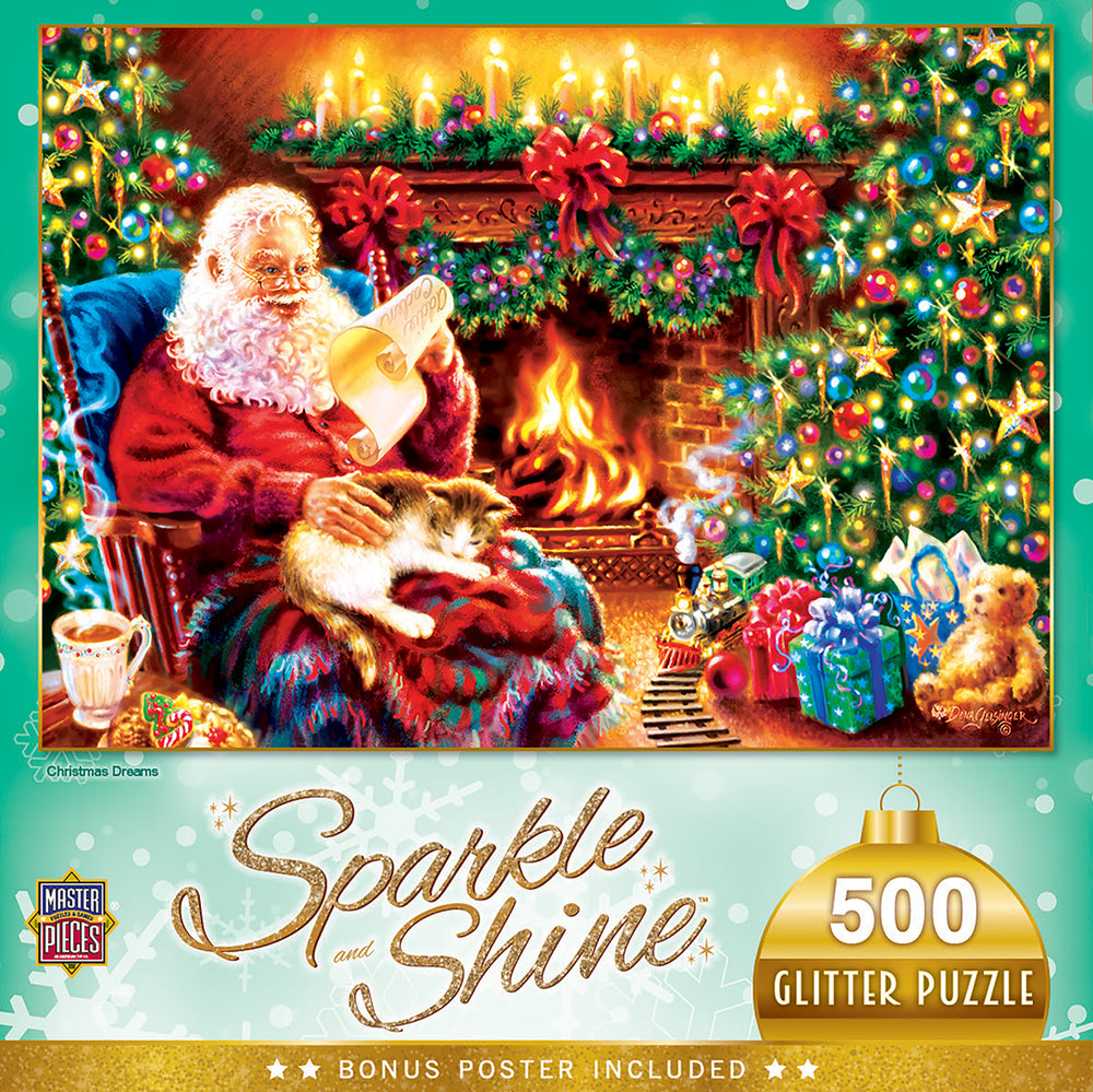 Puzzle Masterpieces:  500 Piece Glitter Holiday - Christmas Dreams