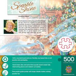 Puzzle Masterpieces:  500 Piece Glitter Holiday - Christmas Dreams