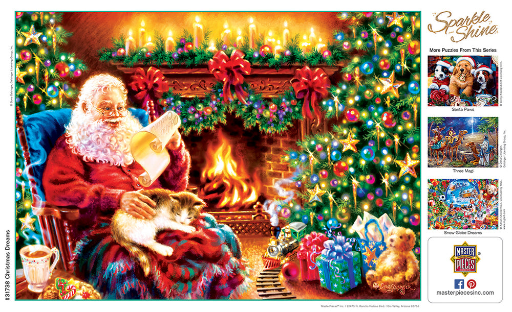Puzzle Masterpieces:  500 Piece Glitter Holiday - Christmas Dreams