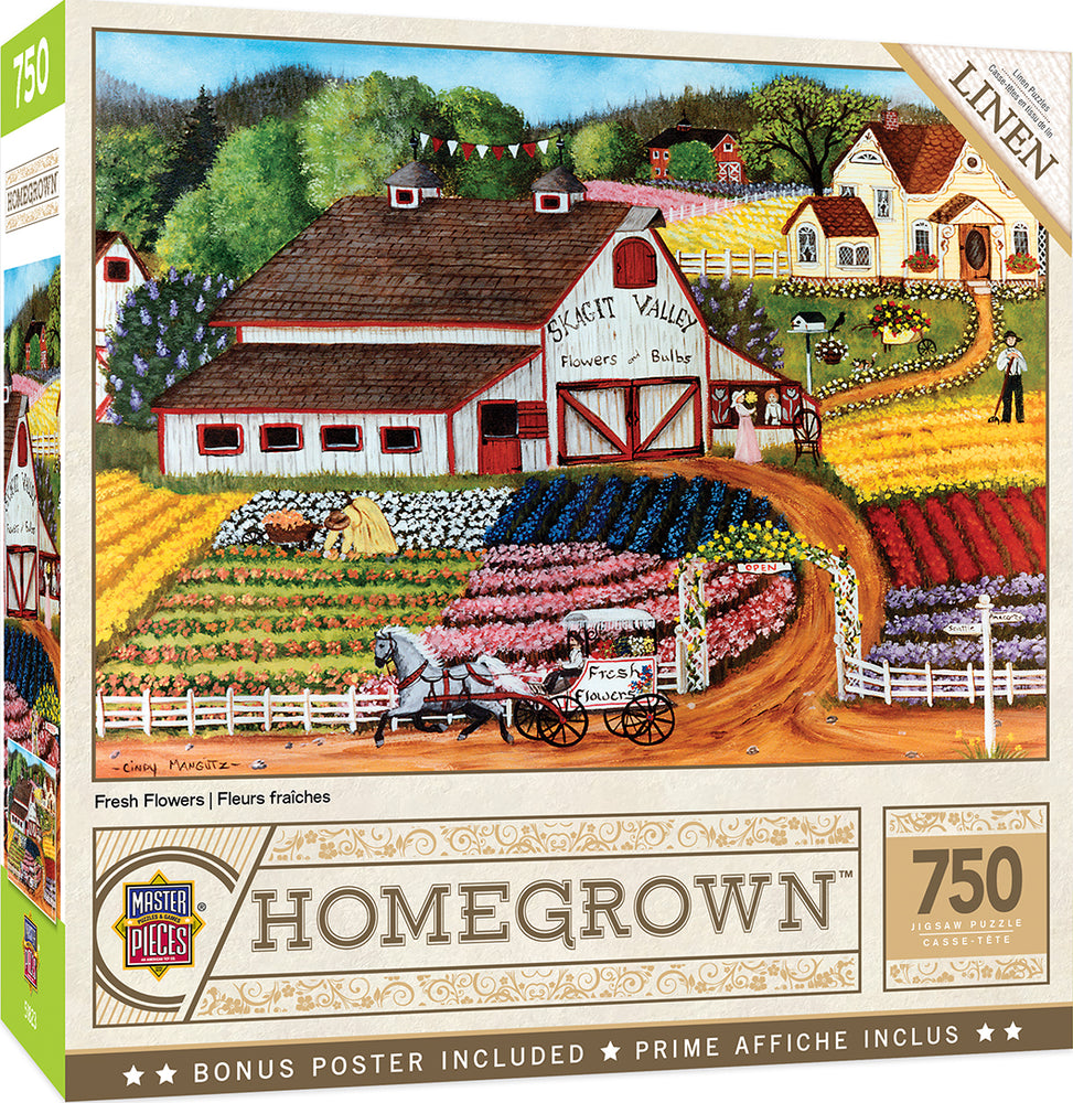 Puzzle Masterpieces:  750 Piece Homegrown - Fresh Flowers