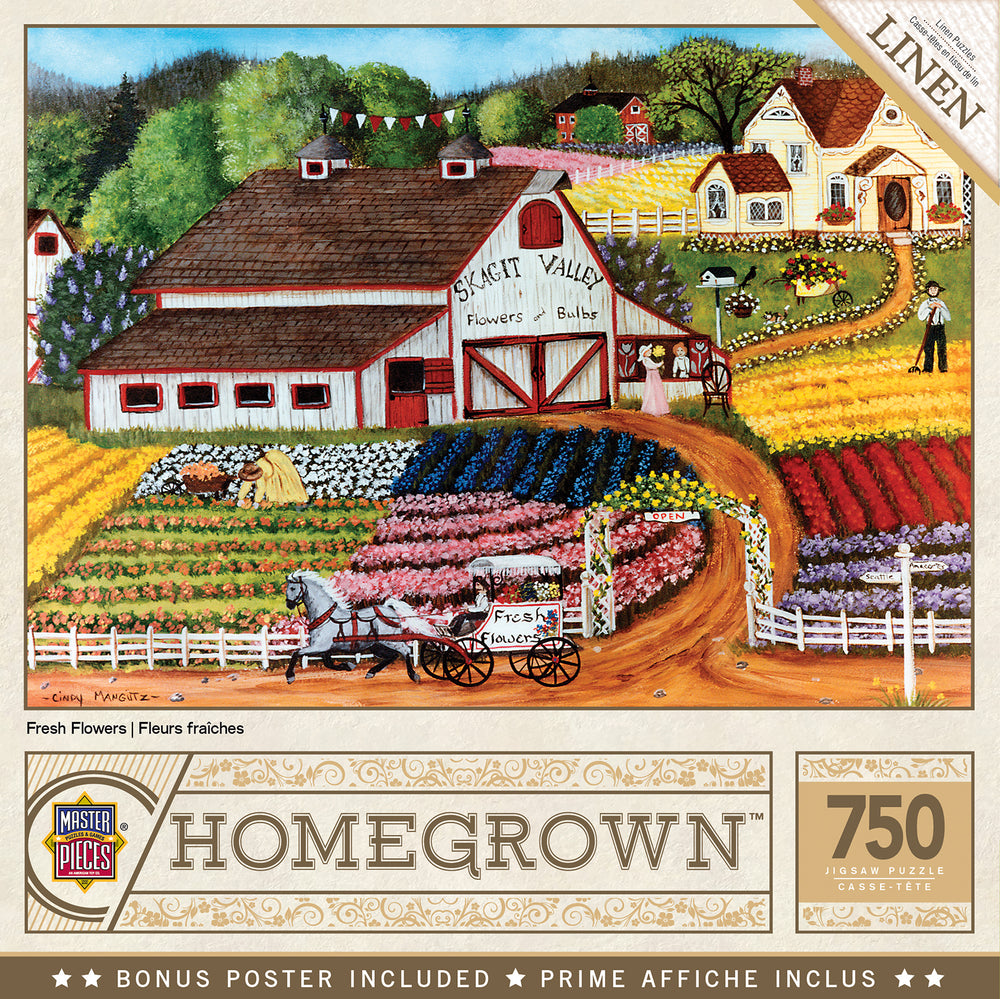 Puzzle Masterpieces:  750 Piece Homegrown - Fresh Flowers