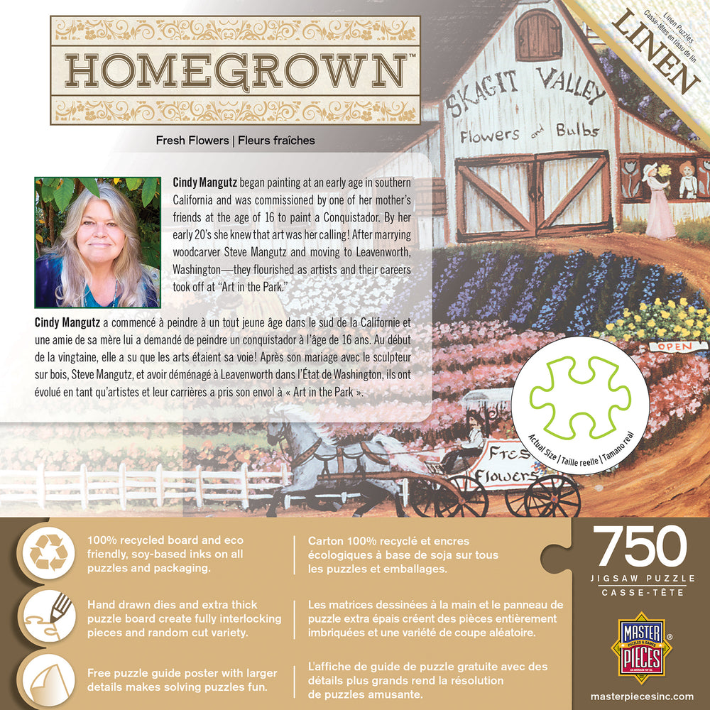 Puzzle Masterpieces:  750 Piece Homegrown - Fresh Flowers