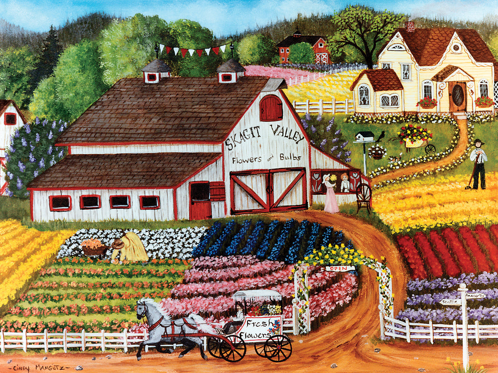Puzzle Masterpieces:  750 Piece Homegrown - Fresh Flowers