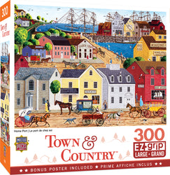 Puzzle Masterpieces:  300 piece EzGrip Town & Country - Home Port