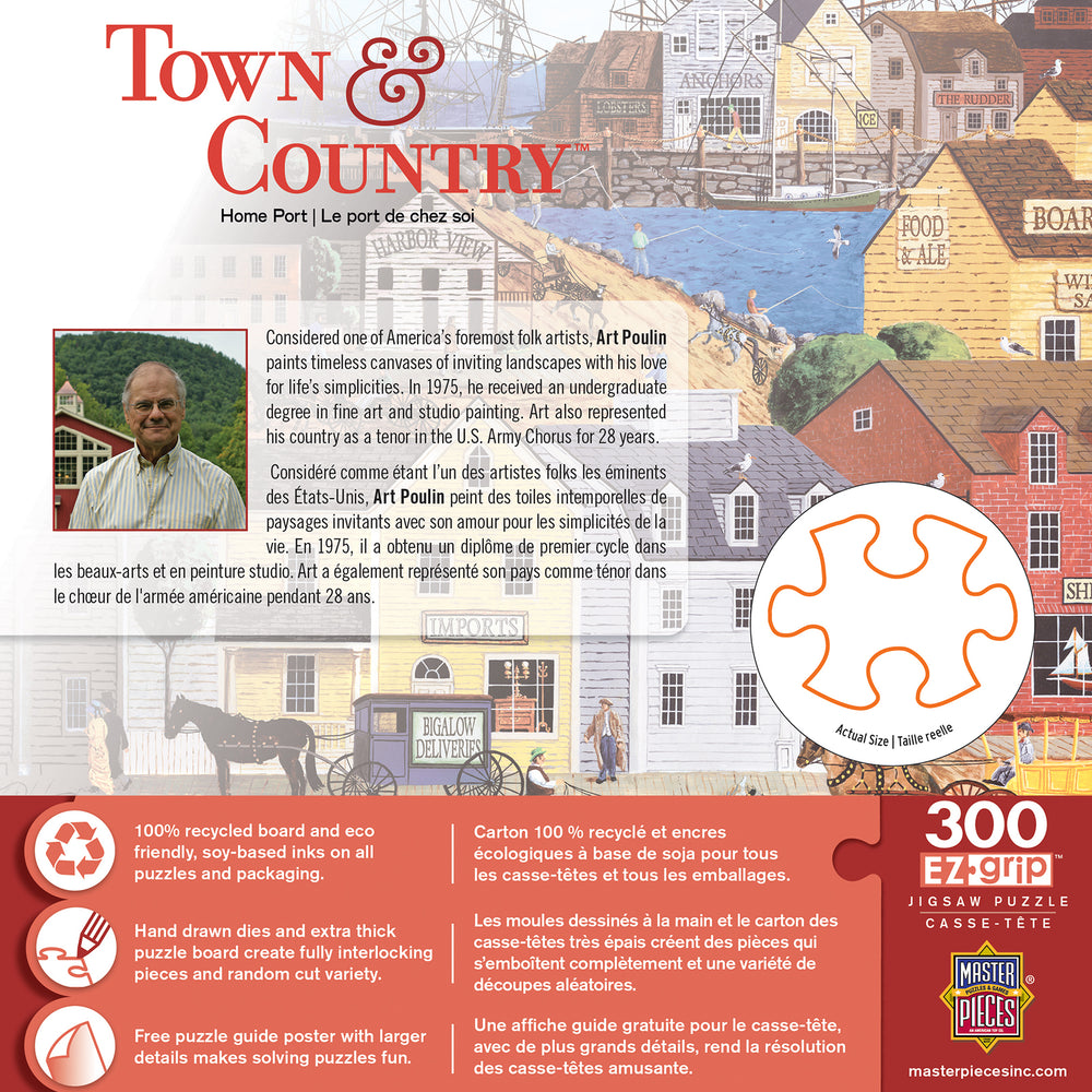 Puzzle Masterpieces:  300 piece EzGrip Town & Country - Home Port
