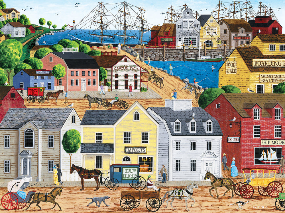 Puzzle Masterpieces:  300 piece EzGrip Town & Country - Home Port