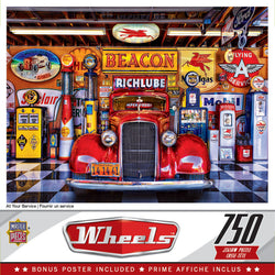 Puzzle Masterpieces:  750 Piece Wheels - At Your Service