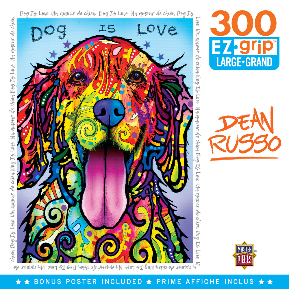 Puzzle Masterpieces:  300 Piece EZGrip Dean Russo - Dog Is Love