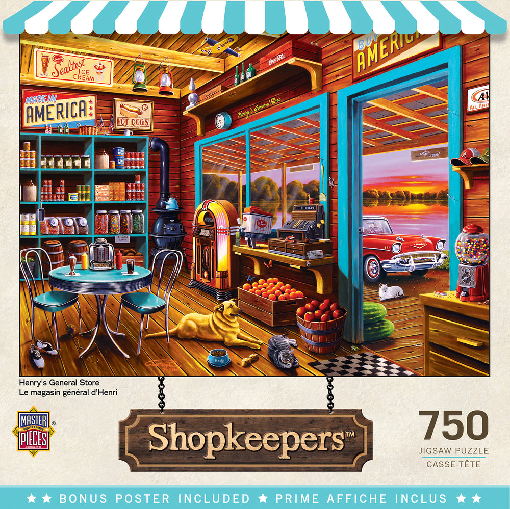 Puzzle Masterpieces:  750 Piece Shopkeepers - Henry's General Store