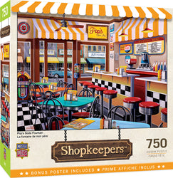 Puzzle Masterpieces:  750 Piece Shopkeepers - Pop's Soda Fountain
