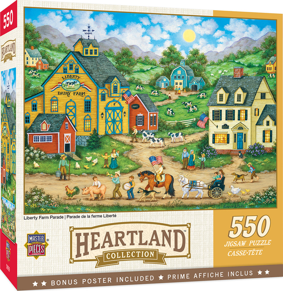 Puzzle Masterpieces:  550 Piece Heartland Collection - Liberty Farm Parade