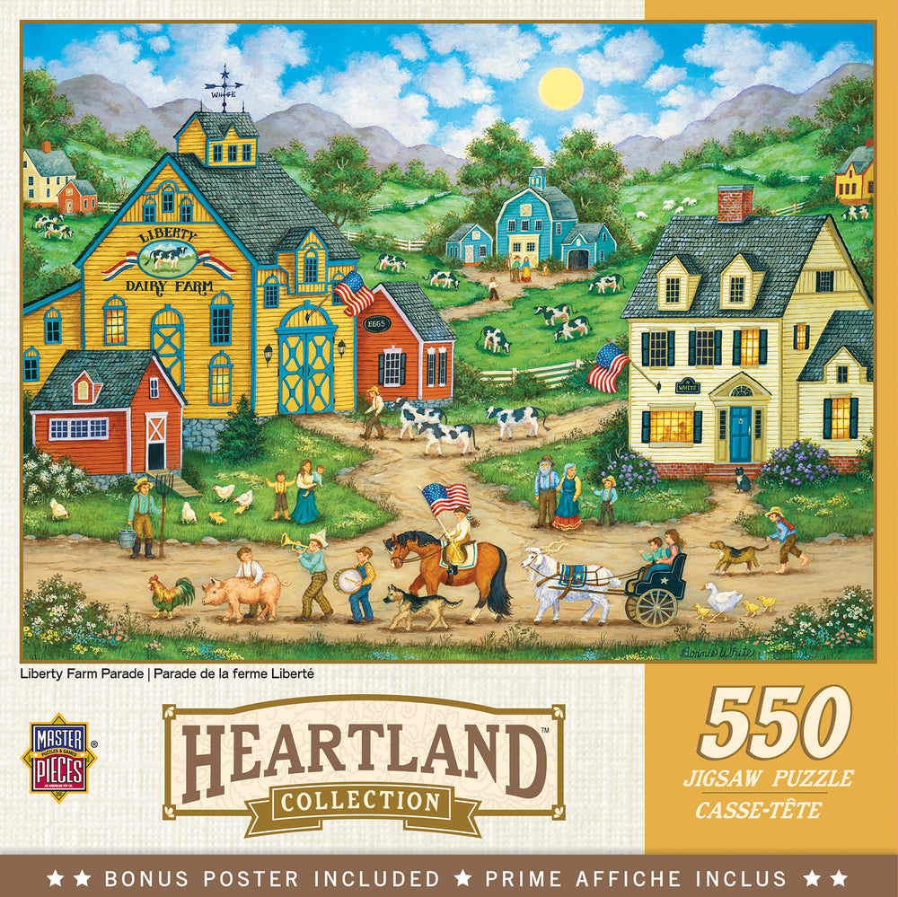Puzzle Masterpieces:  550 Piece Heartland Collection - Liberty Farm Parade