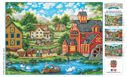 Puzzle Masterpieces:  550 Piece Heartland Collection - Swan Pond