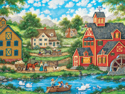Puzzle Masterpieces:  550 Piece Heartland Collection - Swan Pond