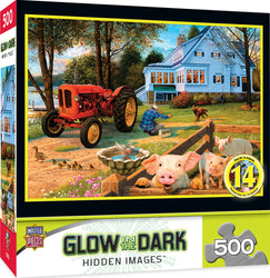 Puzzle Masterpieces:  500 Piece Hidden Images Glow In The Dark - Welcome Home