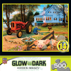 Puzzle Masterpieces:  500 Piece Hidden Images Glow In The Dark - Welcome Home