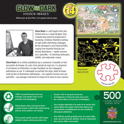 Puzzle Masterpieces:  500 Piece Hidden Images Glow In The Dark - Afternoon at the Park