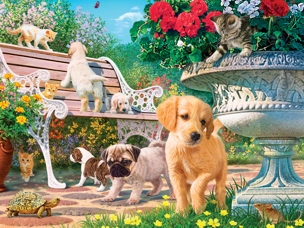 Puzzle Masterpieces:  500 Piece Hidden Images Glow In The Dark - Afternoon at the Park
