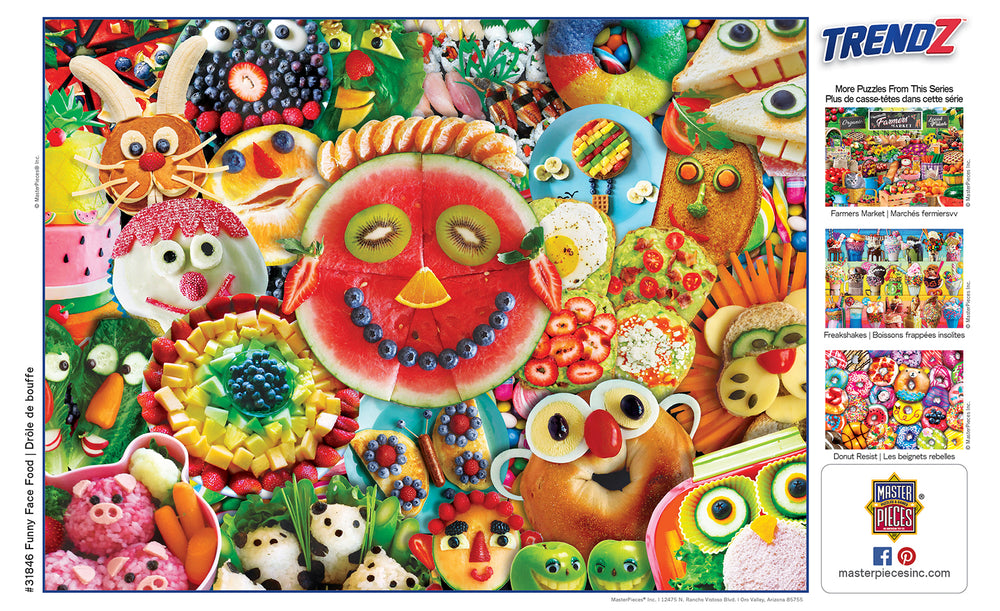 Puzzle Masterpieces:  300 piece EzGrip Trendz - Funny Face Food
