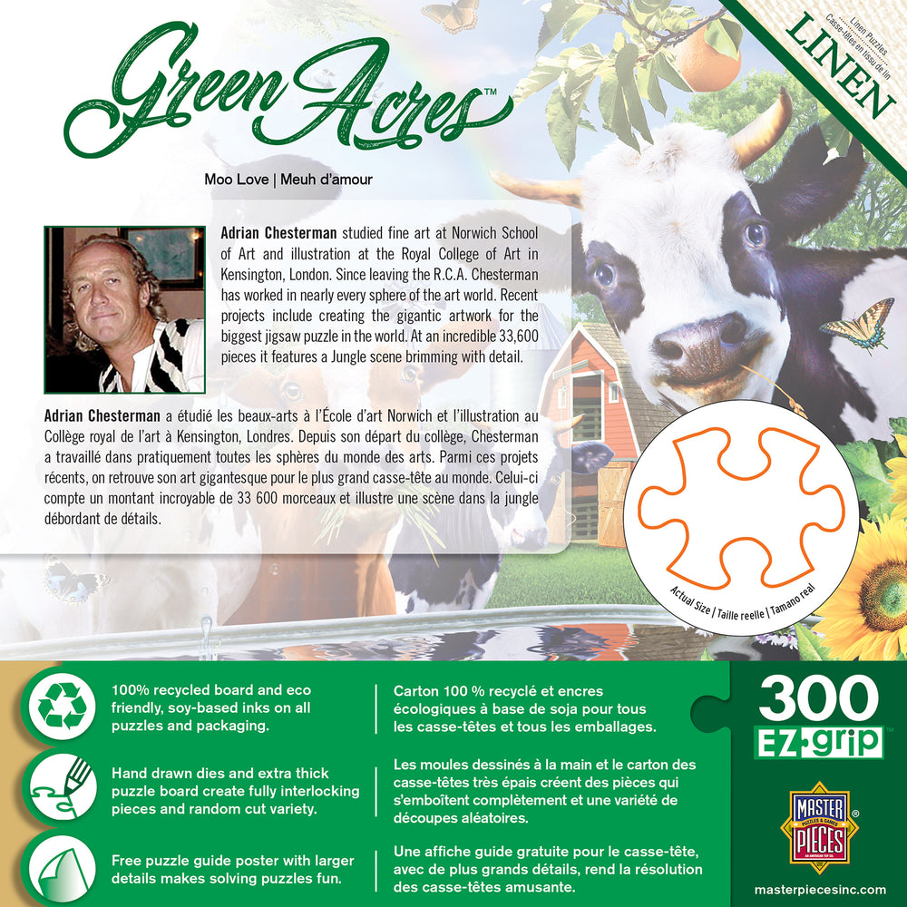 Puzzle Masterpieces:  300 Piece EZGrip Moo Love - Linen Finish