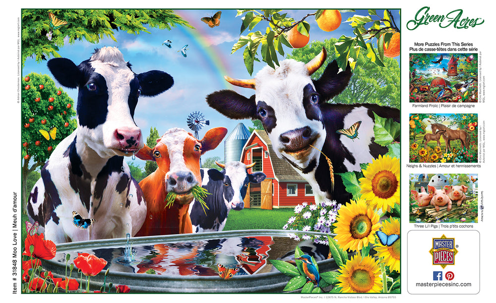 Puzzle Masterpieces:  300 Piece EZGrip Moo Love - Linen Finish