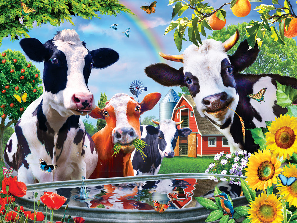 Puzzle Masterpieces:  300 Piece EZGrip Moo Love - Linen Finish