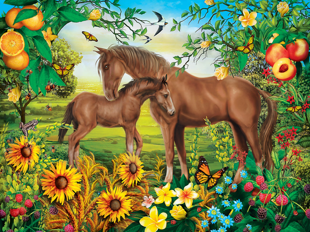 Puzzle Masterpieces:  300 Piece EZGrip Neighs & Nuzzles - Linen Finish