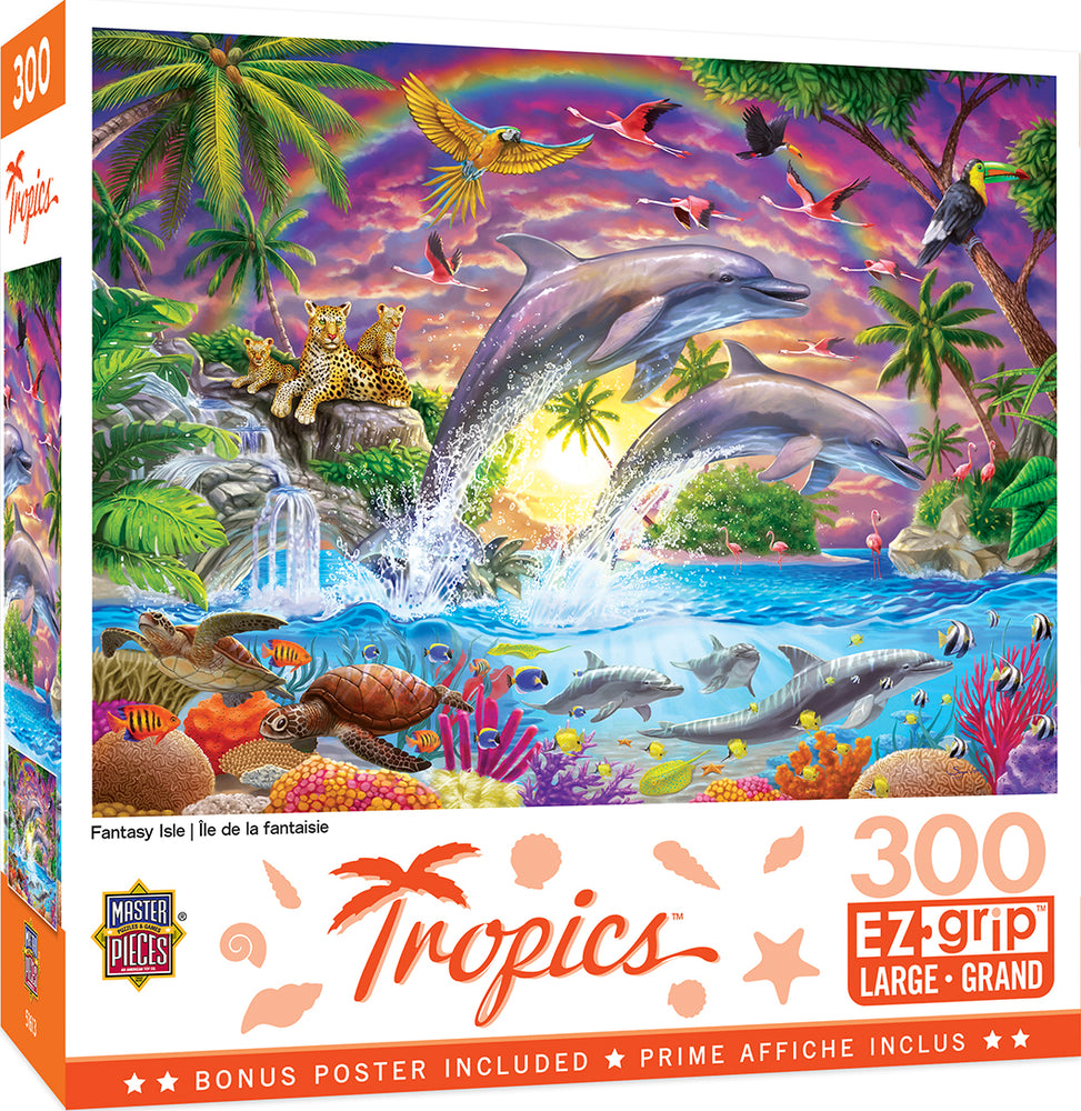 Puzzle Masterpieces:  300 piece EzGrip Tropics - Fantasy Isle