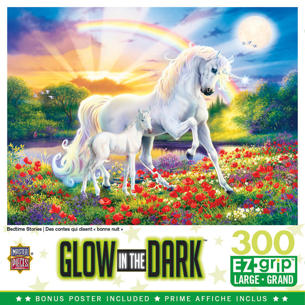 Puzzle Masterpieces:  300 Piece EZGrip Glow In The Dark - Bedtime Stories