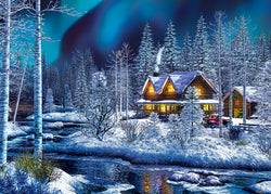 Puzzle Masterpieces:  500 Piece Glitter Holiday - Northern Lights