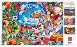 Puzzle Masterpieces:  500 Piece Glitter Holiday - Snow Globe Dreams