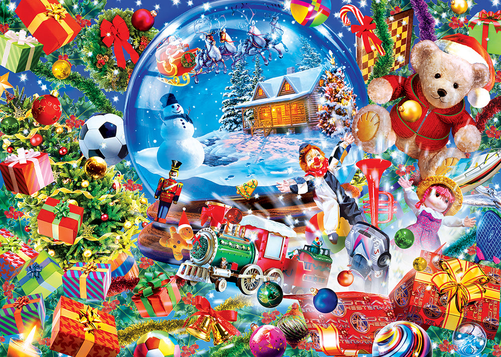 Puzzle Masterpieces:  500 Piece Glitter Holiday - Snow Globe Dreams
