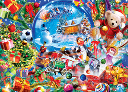Puzzle Masterpieces:  500 Piece Glitter Holiday - Snow Globe Dreams