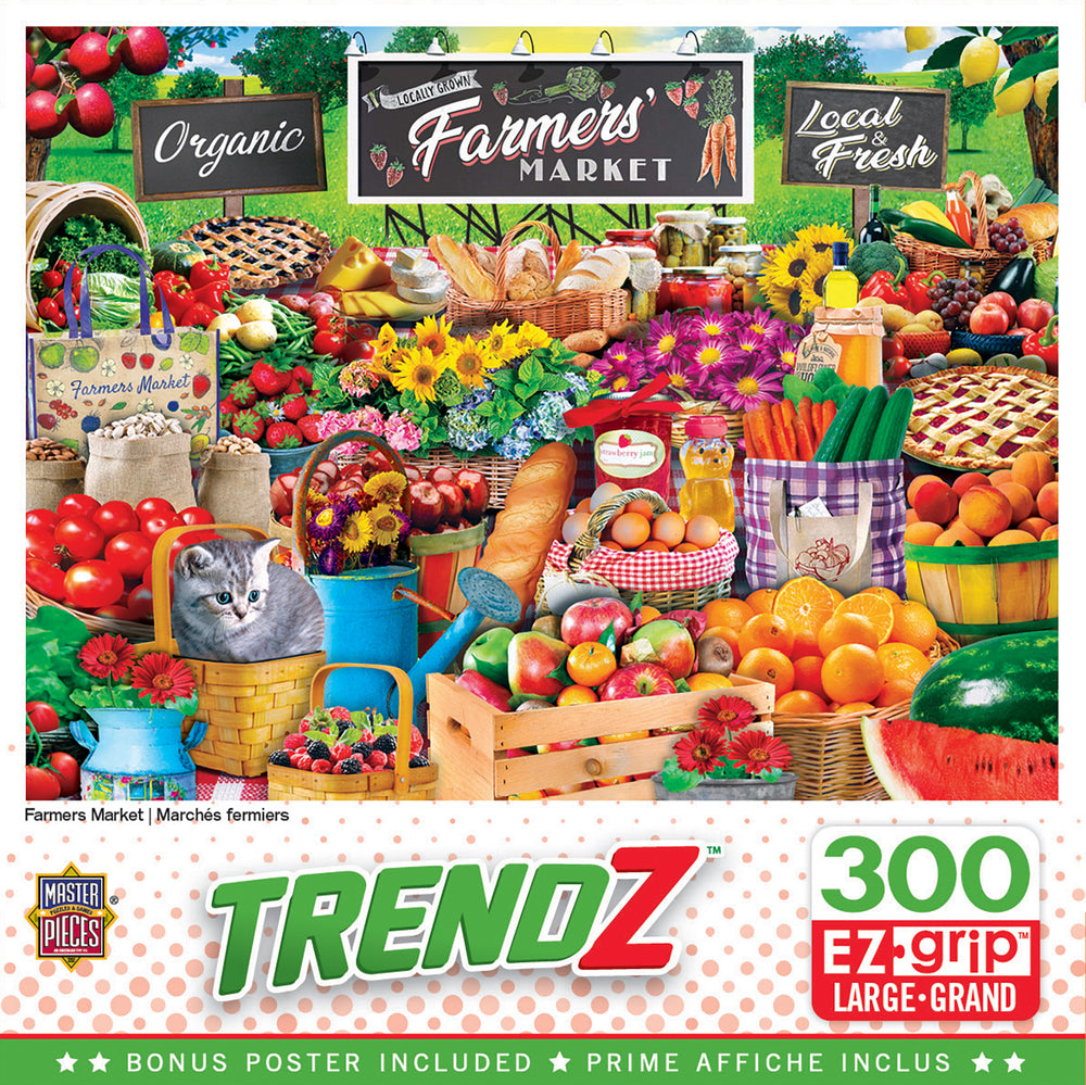 Puzzle Masterpieces:  300 piece EzGrip Trendz - Farmers Market