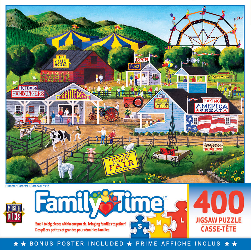 Puzzle Masterpieces:  400 piece Family Time - Summer Carnival