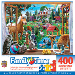 Puzzle Masterpieces:  400 piece Family Time - Peeking Through
