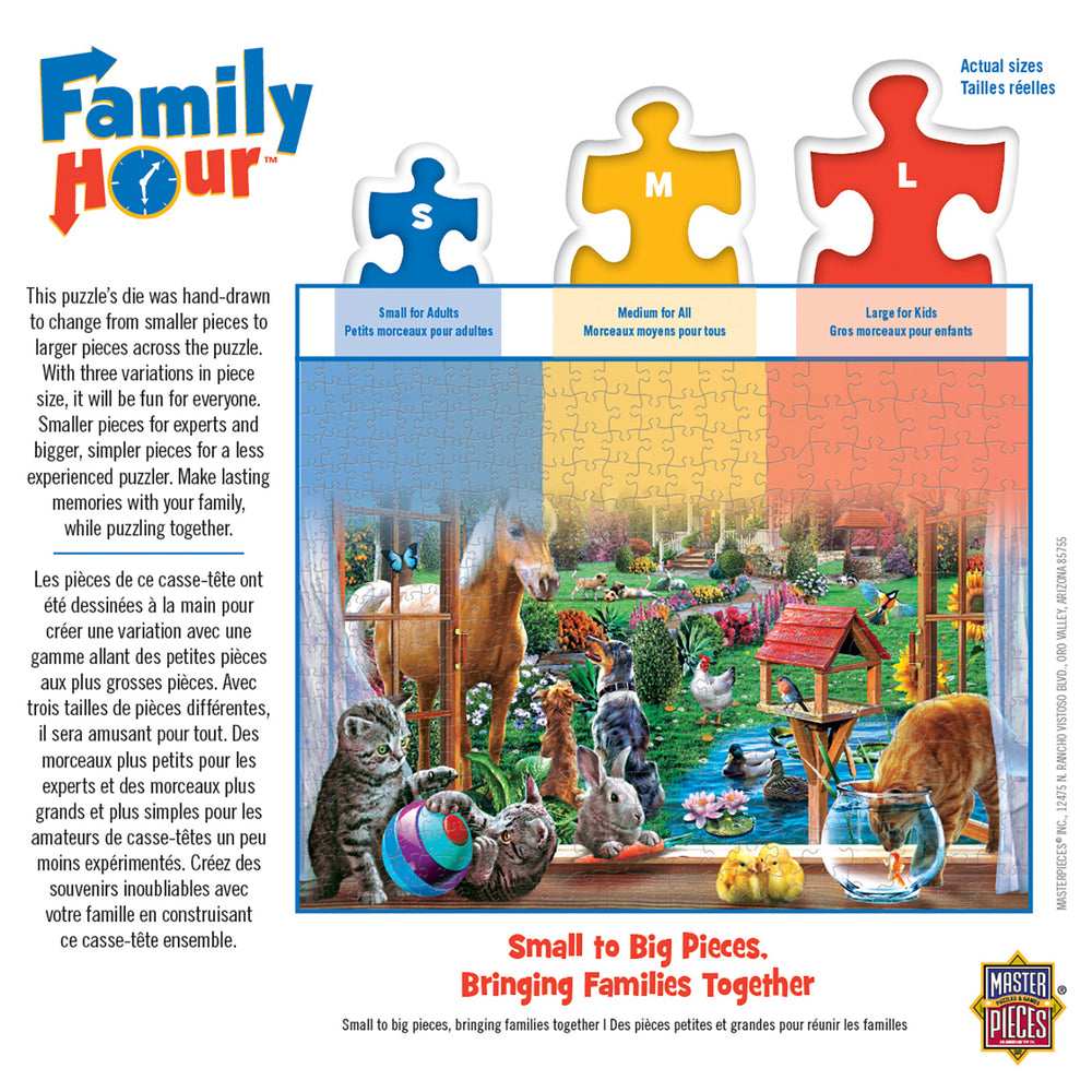 Puzzle Masterpieces:  400 piece Family Time - Peeking Through