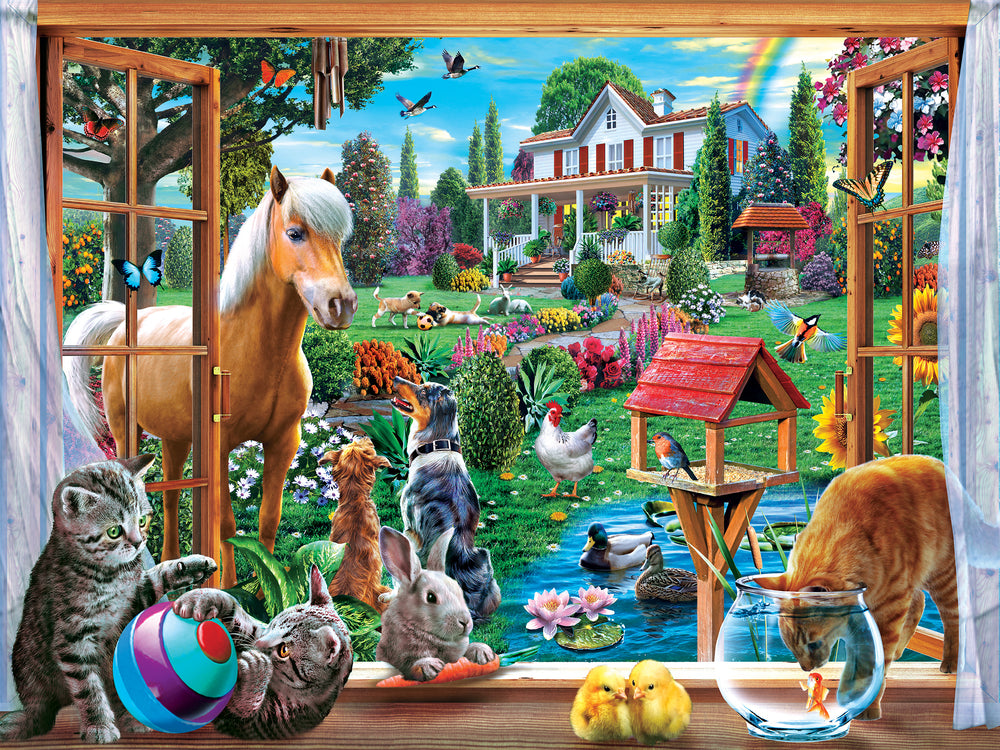 Puzzle Masterpieces:  400 piece Family Time - Peeking Through