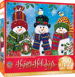 Puzzle Masterpieces:  300 Piece EzGrip Holiday - Snowy Afternoon Friends