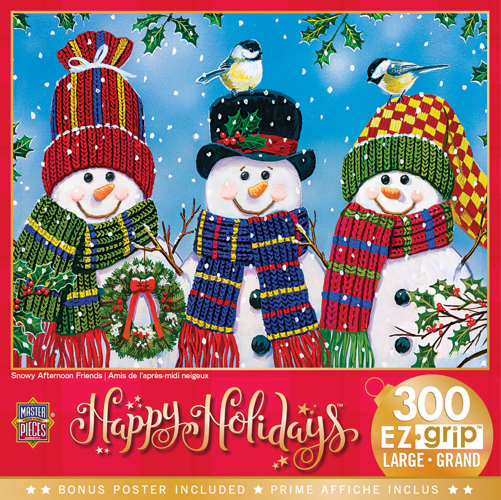 Puzzle Masterpieces:  300 Piece EzGrip Holiday - Snowy Afternoon Friends