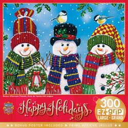 Puzzle Masterpieces:  300 Piece EzGrip Holiday - Snowy Afternoon Friends