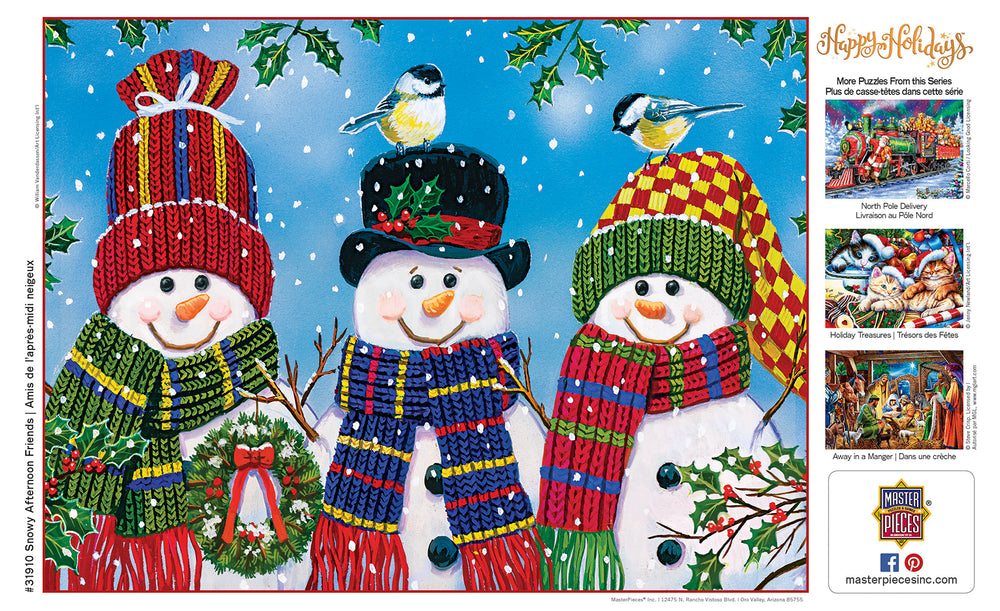 Puzzle Masterpieces:  300 Piece EzGrip Holiday - Snowy Afternoon Friends
