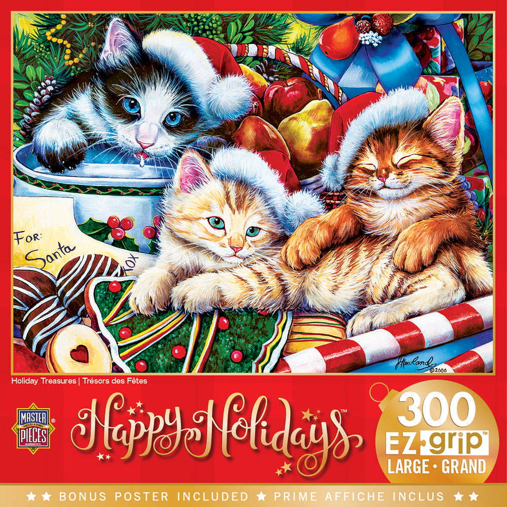 Puzzle Masterpieces:  300 Piece EzGrip Holiday - Holiday Treasures