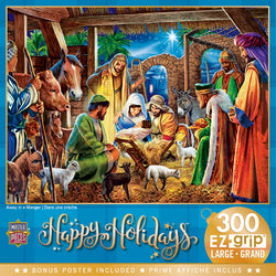 Puzzle Masterpieces:  300 Piece EzGrip Holiday - Away in a Manger